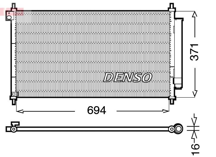 DENSO DCN40012 Condenser, air conditioning