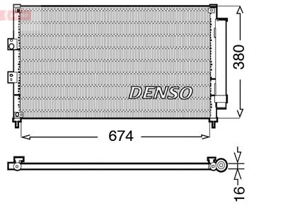 Condenser, air conditioning DENSO DCN40014