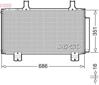 Condenser, air conditioning DENSO DCN40028
