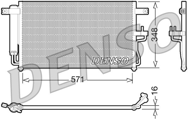 DENSO DCN41001 Condenser, air conditioning