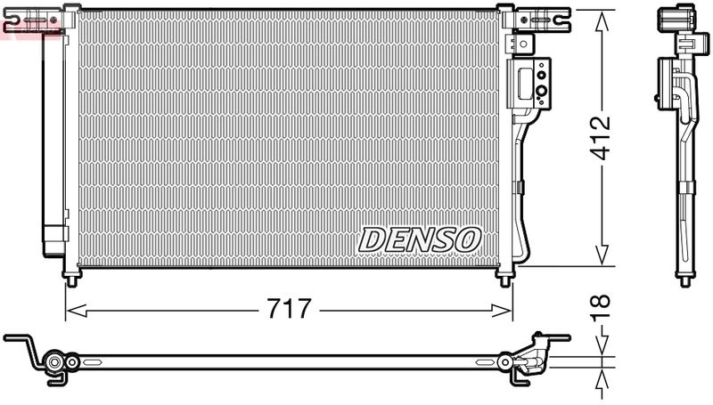 DENSO DCN41008 Condenser, air conditioning