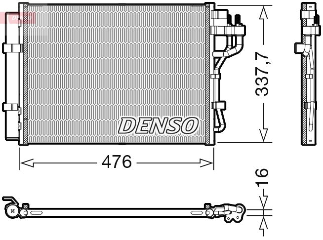 DENSO DCN41023 Condenser, air conditioning