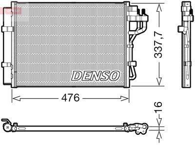 Condenser, air conditioning DENSO DCN41023