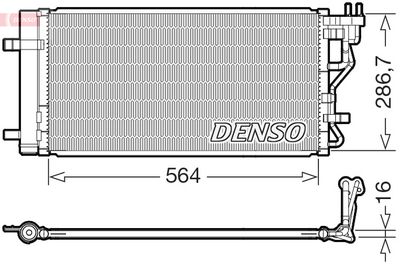 Condenser, air conditioning DENSO DCN41027