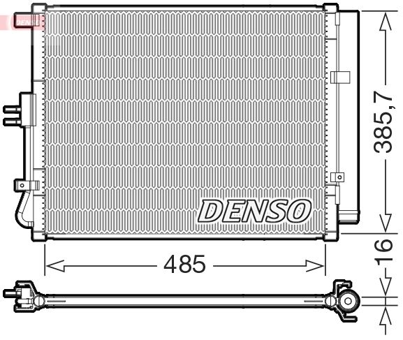 DENSO DCN43007 Condenser, air conditioning