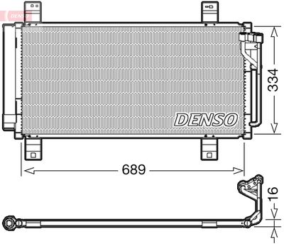 Condenser, air conditioning DENSO DCN44008