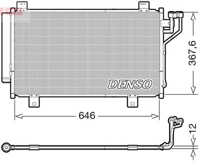 Condenser, air conditioning DENSO DCN44012