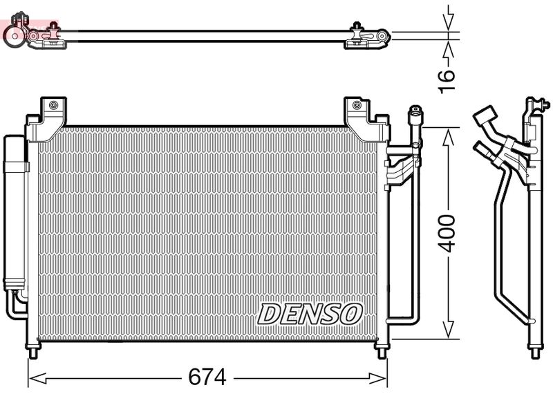 DENSO DCN44013 Condenser, air conditioning
