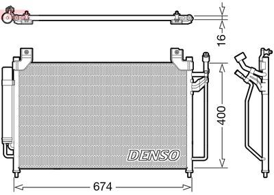 Condenser, air conditioning DENSO DCN44013
