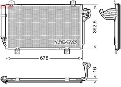 Condenser, air conditioning DENSO DCN44015