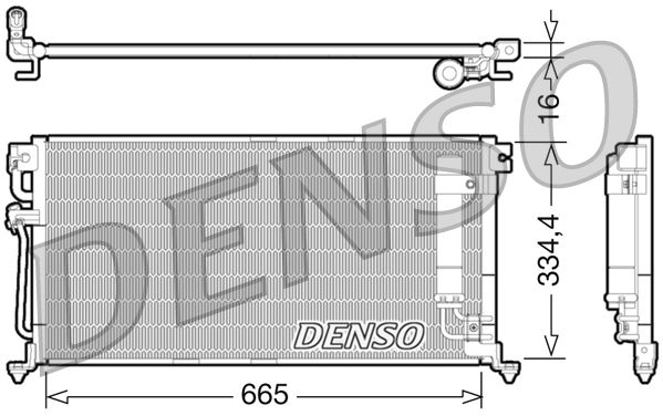 DENSO DCN45003 Condenser, air conditioning