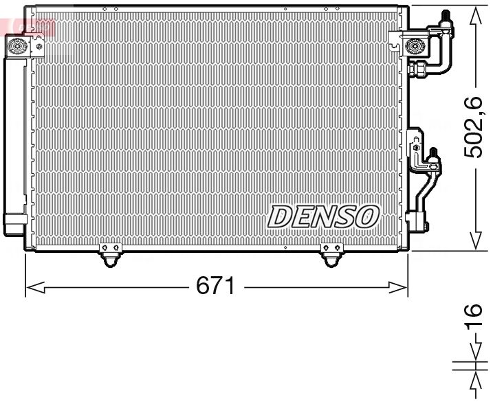 DENSO DCN45008 Condenser, air conditioning