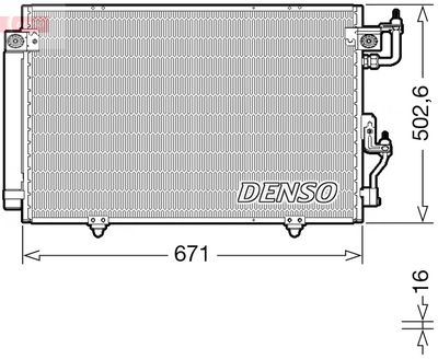 Condenser, air conditioning DENSO DCN45008