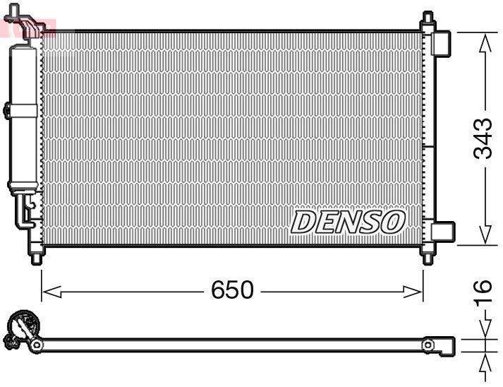 DENSO DCN46007 Condenser, air conditioning