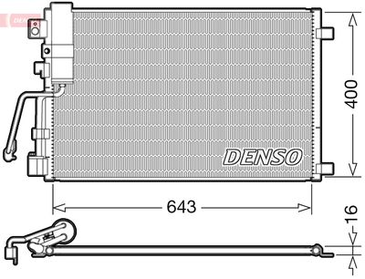 Condenser, air conditioning DENSO DCN46008