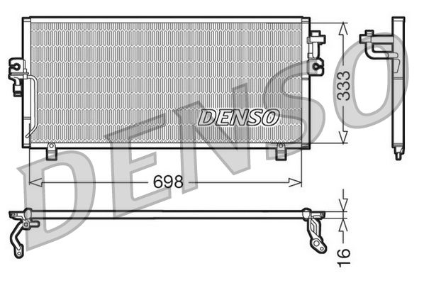 DENSO DCN46010 Condenser, air conditioning