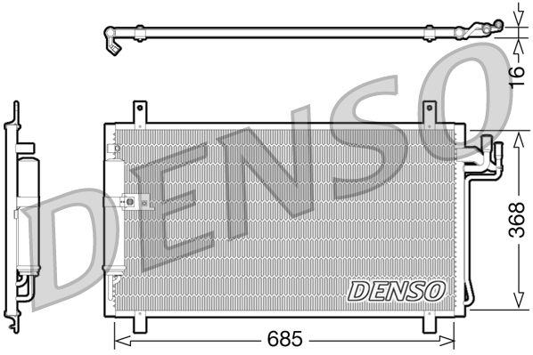 DENSO DCN46014 Condenser, air conditioning