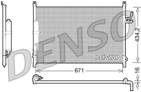 DENSO DCN46015 Condenser, air conditioning