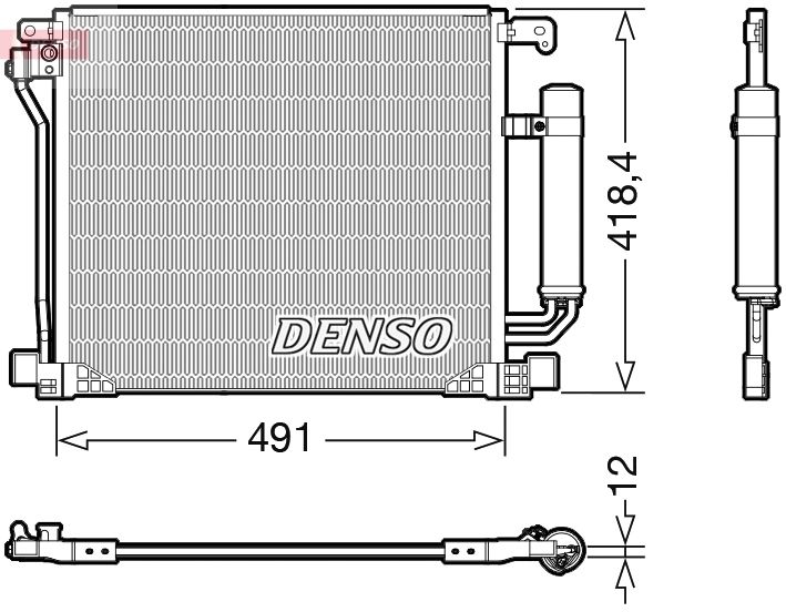 DENSO DCN46025 Condenser, air conditioning