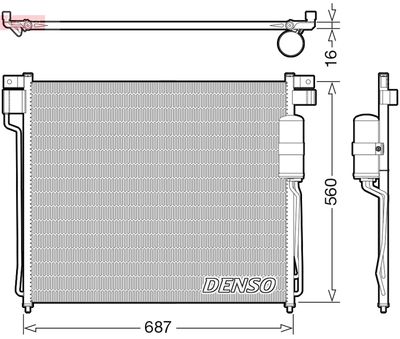 Condenser, air conditioning DENSO DCN46037