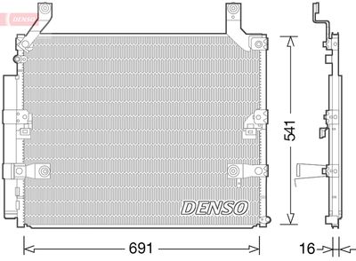 Condenser, air conditioning DENSO DCN50032