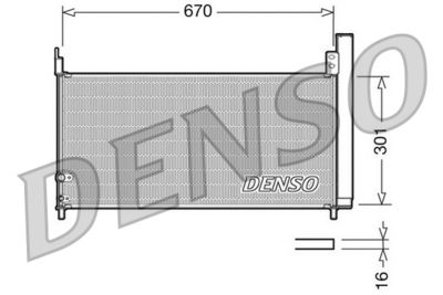 Condenser, air conditioning DENSO DCN50037