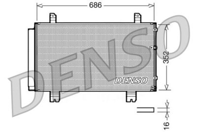 Condenser, air conditioning DENSO DCN51002