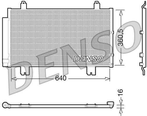 DENSO DCN51005 Condenser, air conditioning