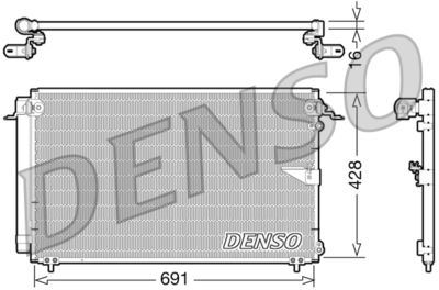 Condenser, air conditioning DENSO DCN51008