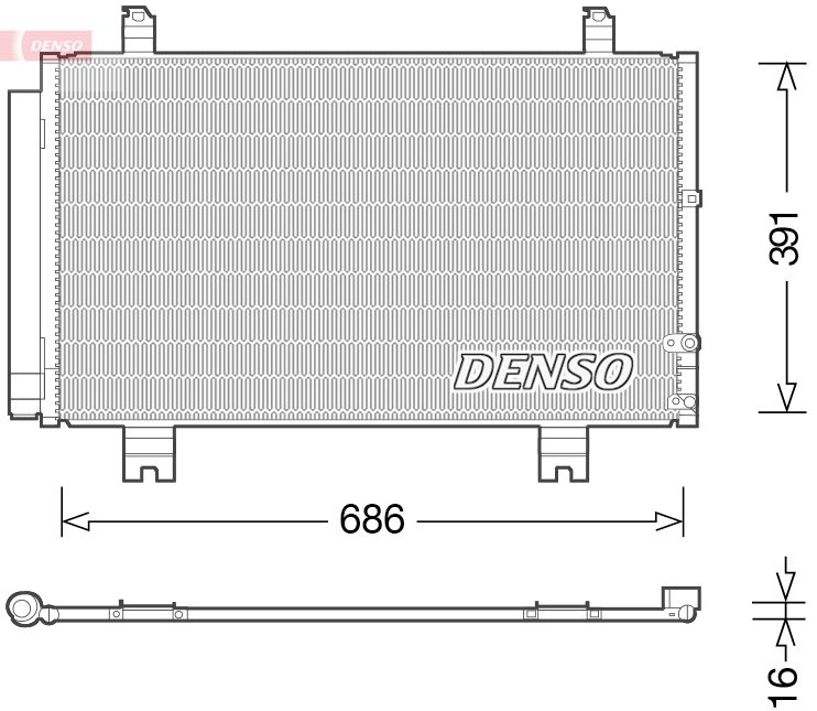 DENSO DCN51013 Condenser, air conditioning