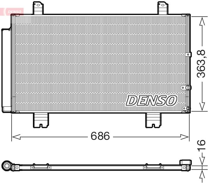 DENSO DCN51016 Condenser, air conditioning