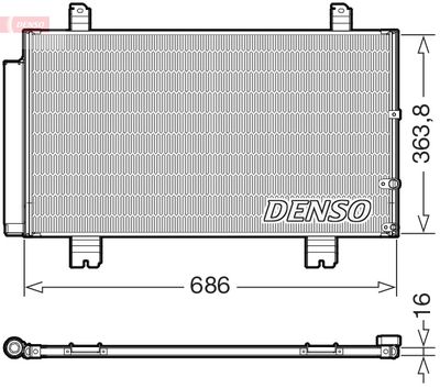 Condenser, air conditioning DENSO DCN51016