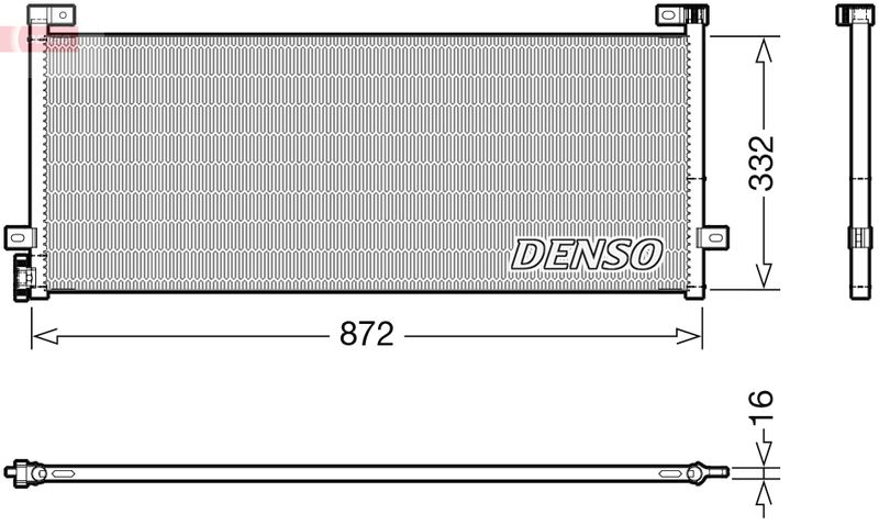 DENSO DCN99072 Condenser, air conditioning