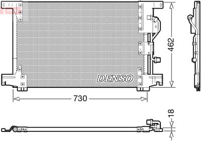 Condenser, air conditioning DENSO DCN99073