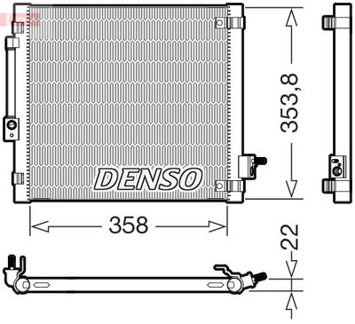 Condenser, air conditioning DENSO DCN99081