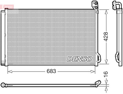Condenser, air conditioning DENSO DCN99083
