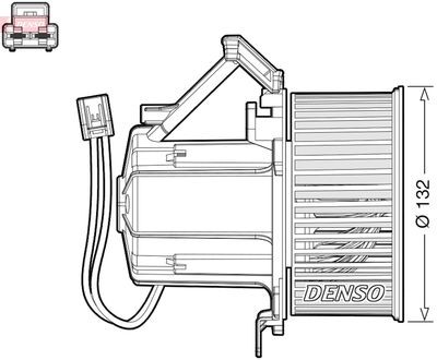 Interior Blower DENSO DEA02008