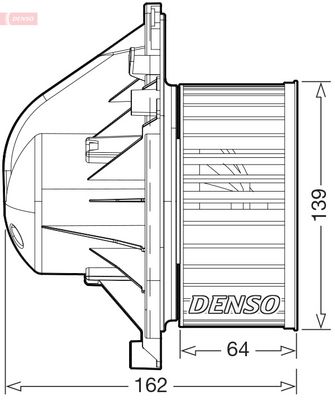 Interior Blower DENSO DEA05011