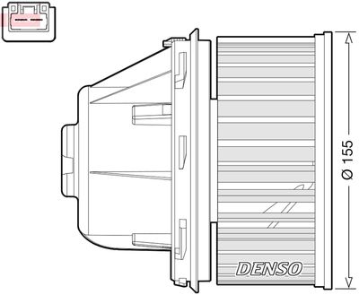 Interior Blower DENSO DEA10053