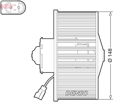 Interior Blower DENSO DEA10054