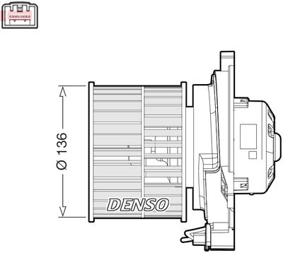 Interior Blower DENSO DEA10055
