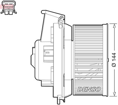 Interior Blower DENSO DEA21013