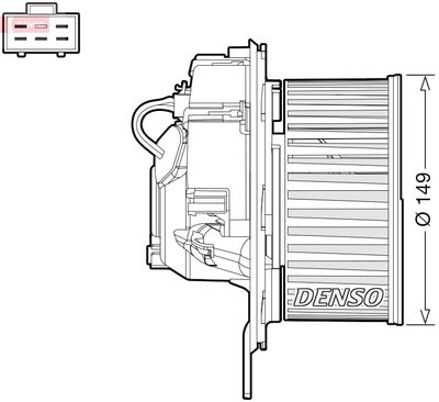 Interior Blower DENSO DEA32005