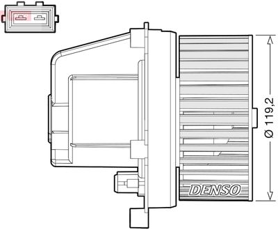 Interior Blower DENSO DEA33003