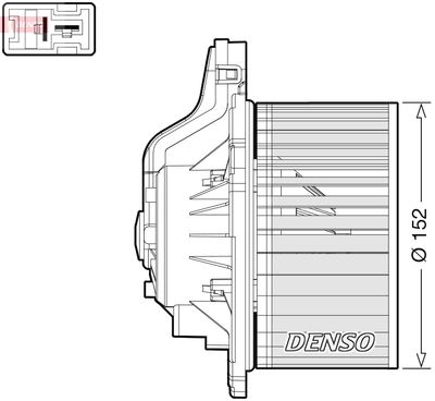 Interior Blower DENSO DEA41015