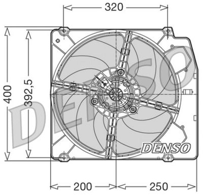 Fan, engine cooling DENSO DER01005