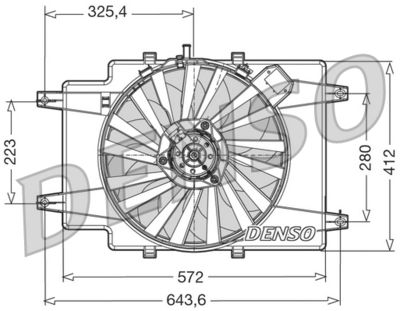 Fan, engine cooling DENSO DER01007