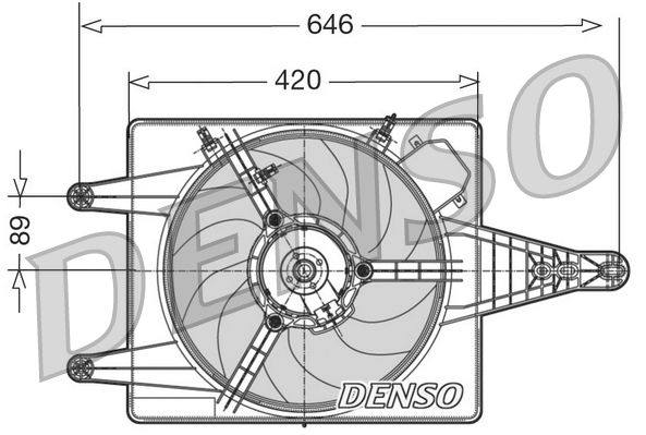 DENSO DER01010 Fan, engine cooling