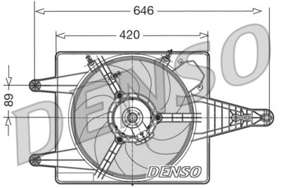 Fan, engine cooling DENSO DER01010