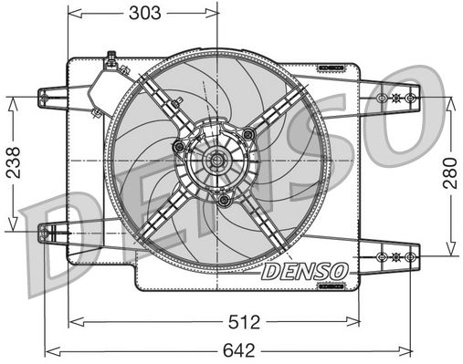 DENSO DER01011 Fan, engine cooling